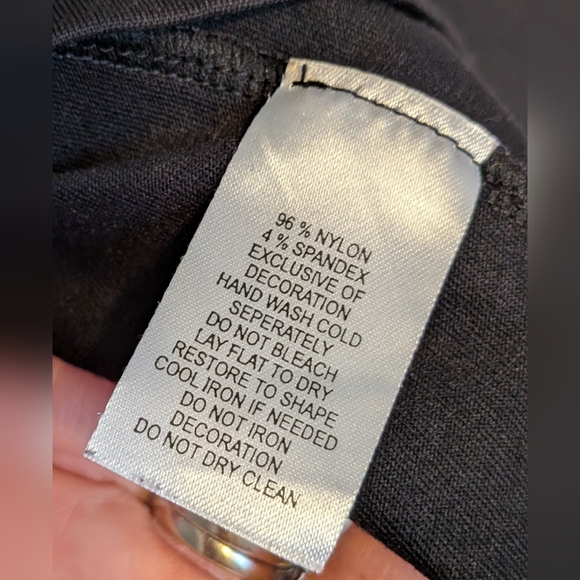 White House Black Market Black Tunic Top Or Dress XS - Picture 4 of 5